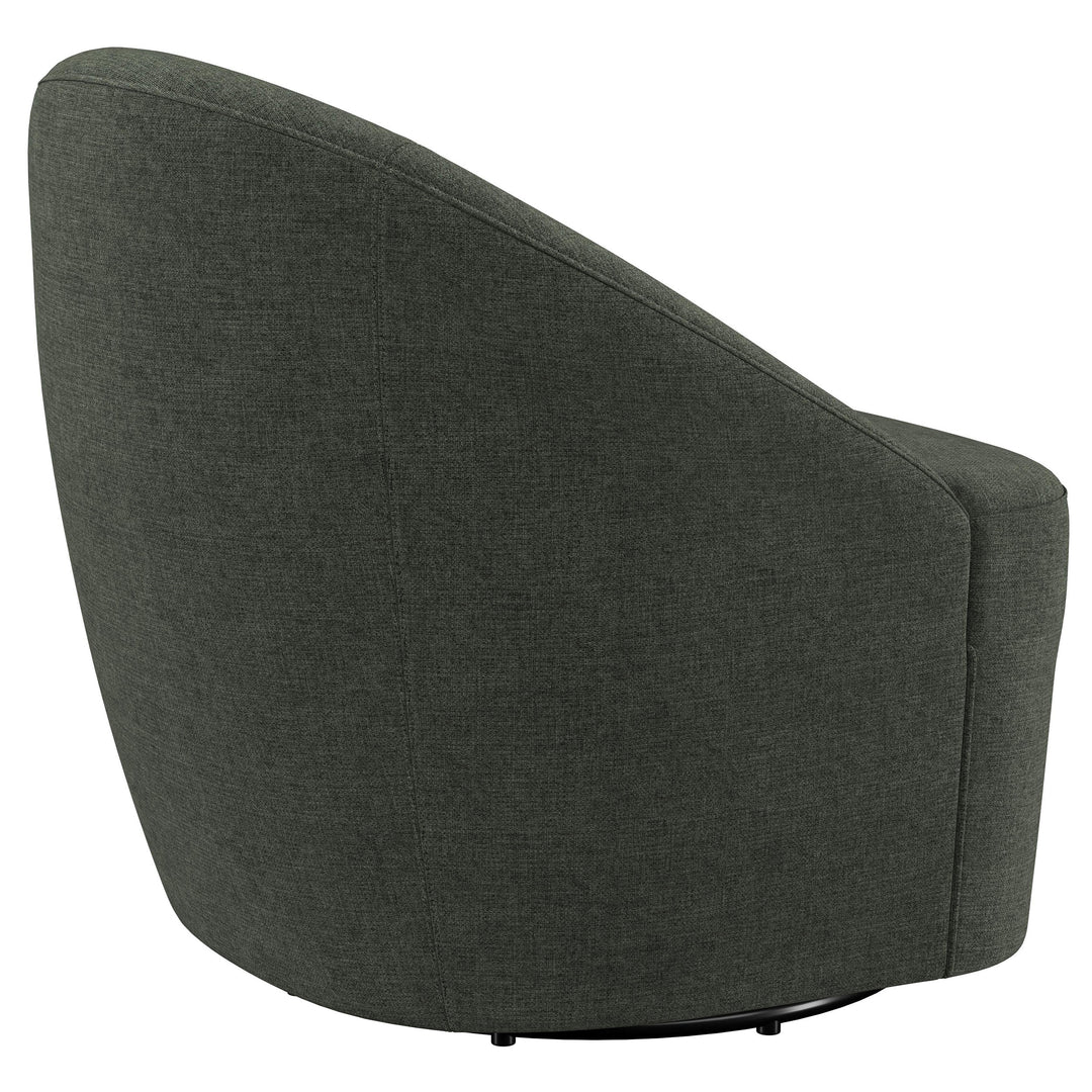 Leon Upholstered Barrel Accent Swivel Chair Hunter Green - What&