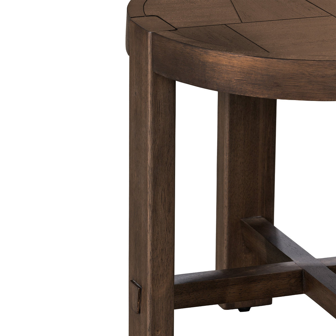 Abstract Side Table in Smoked Acacia - side table by LH Imports - Whats New Furniture Portland OR