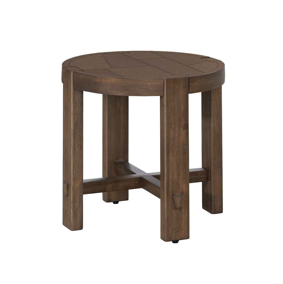 Abstract Side Table in Smoked Acacia - side table by LH Imports - Whats New Furniture Portland OR