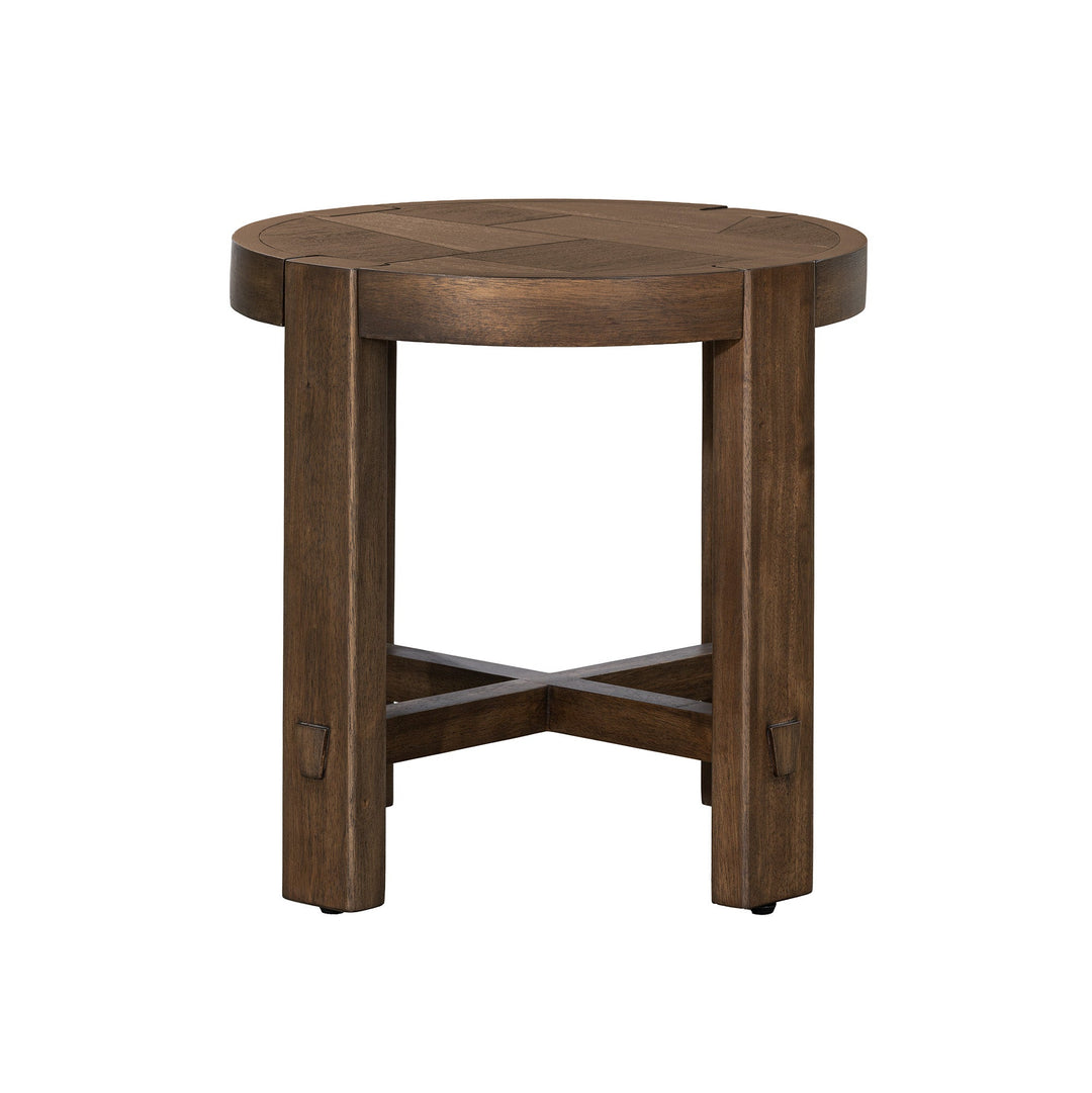Abstract Side Table in Smoked Acacia - side table by LH Imports - Whats New Furniture Portland OR