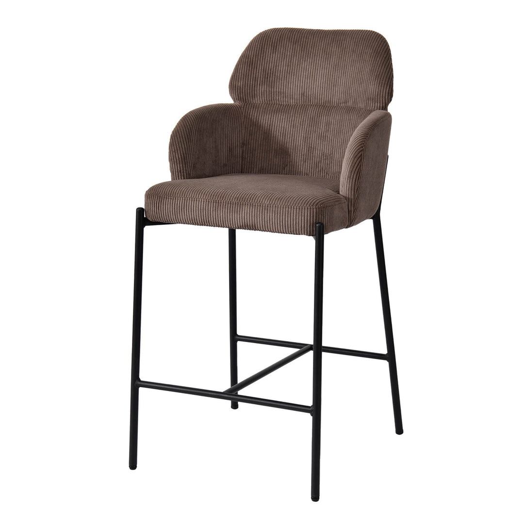 Allegra Counter Stool in Corduroy Brown - Whats New Furniture Portland