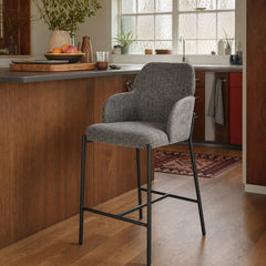 Allegra Counter Stool in Graphite styled in Portland 1960s Garden Home ranch kitchen - Whats New Furniture