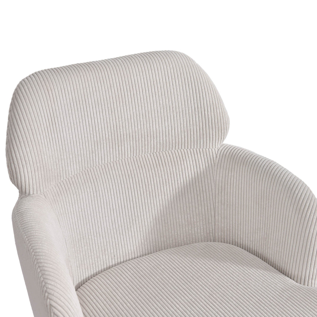 Allegra Counter Stool in Corduroy White - counter stool by LH Imports - Whats New Furniture Portland OR