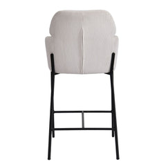 Allegra Counter Stool in Corduroy White - counter stool by LH Imports - Whats New Furniture Portland OR