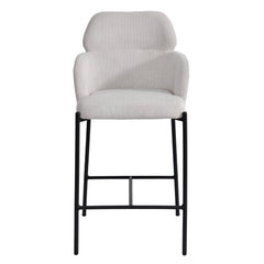 Allegra Counter Stool in Corduroy White - counter stool by LH Imports - Whats New Furniture Portland OR