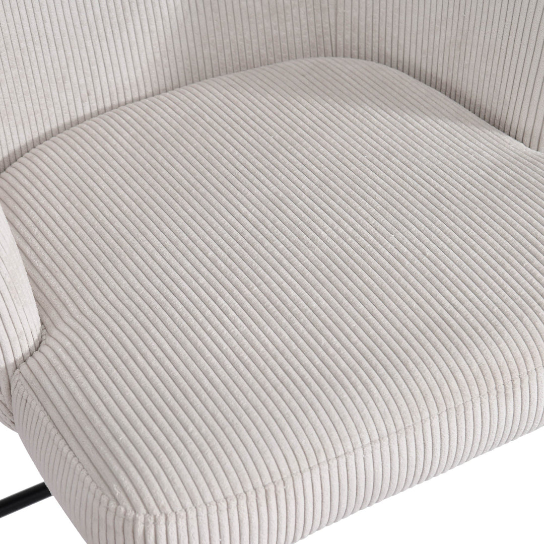 Allegra Counter Stool in Corduroy White - counter stool by LH Imports - Whats New Furniture Portland OR