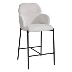 Allegra Counter Stool in Corduroy White - counter stool by LH Imports - Whats New Furniture Portland OR