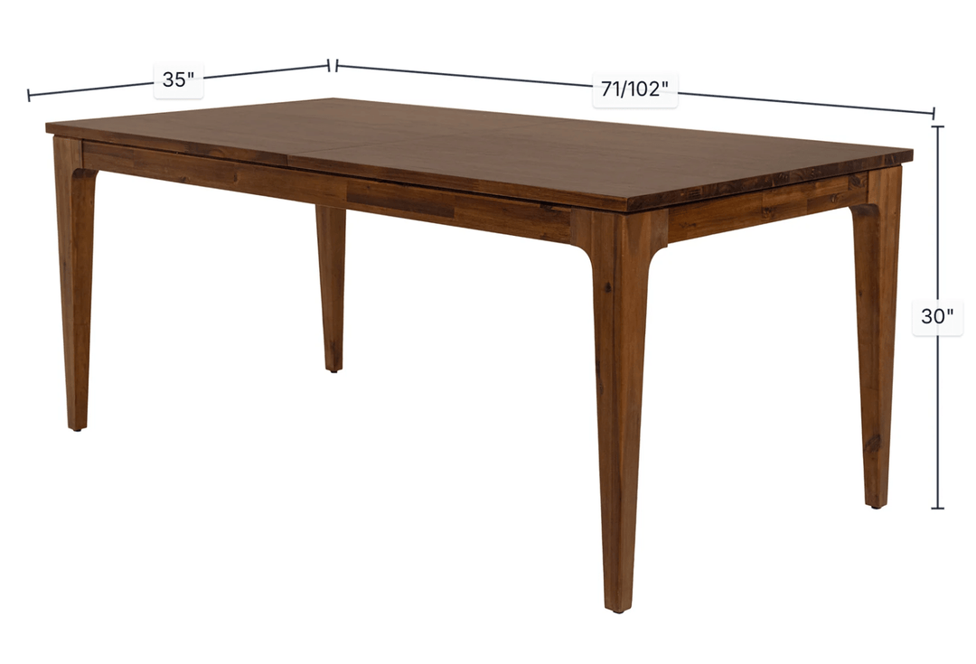 ALLURE EXTENSION DINING TABLE 71/102" - What&