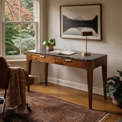 Allure Writing Desk styled in Portland Laurelhurst Tudor cottage home office - Whats New Furniture