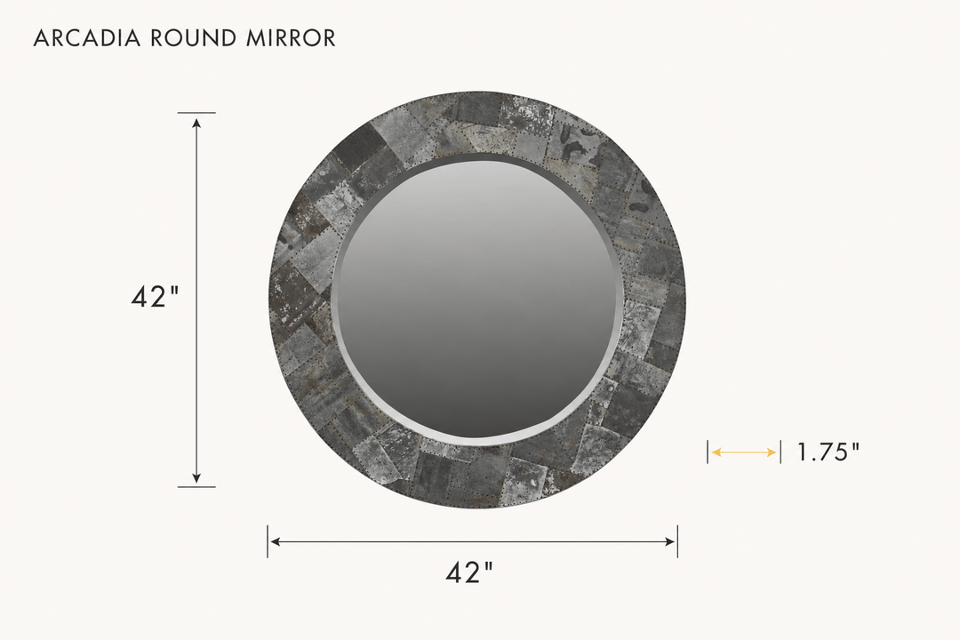 Arcadia Round Mirror dimensions - What&