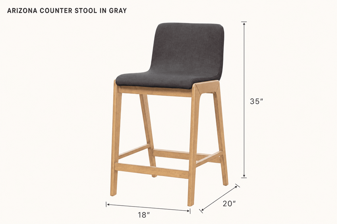 Arizona Counter Stool in Gray dimensions - What&