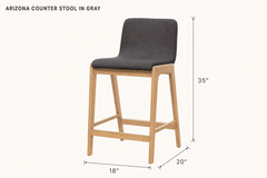 Arizona Counter Stool in Gray dimensions - What&