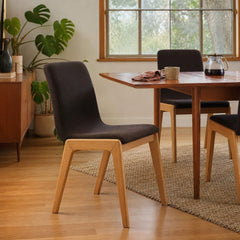 Arizona Dining Chair in Gray styled in Portland Mt. Tabor mid-century daylight ranch dining room - Whats New Furniture