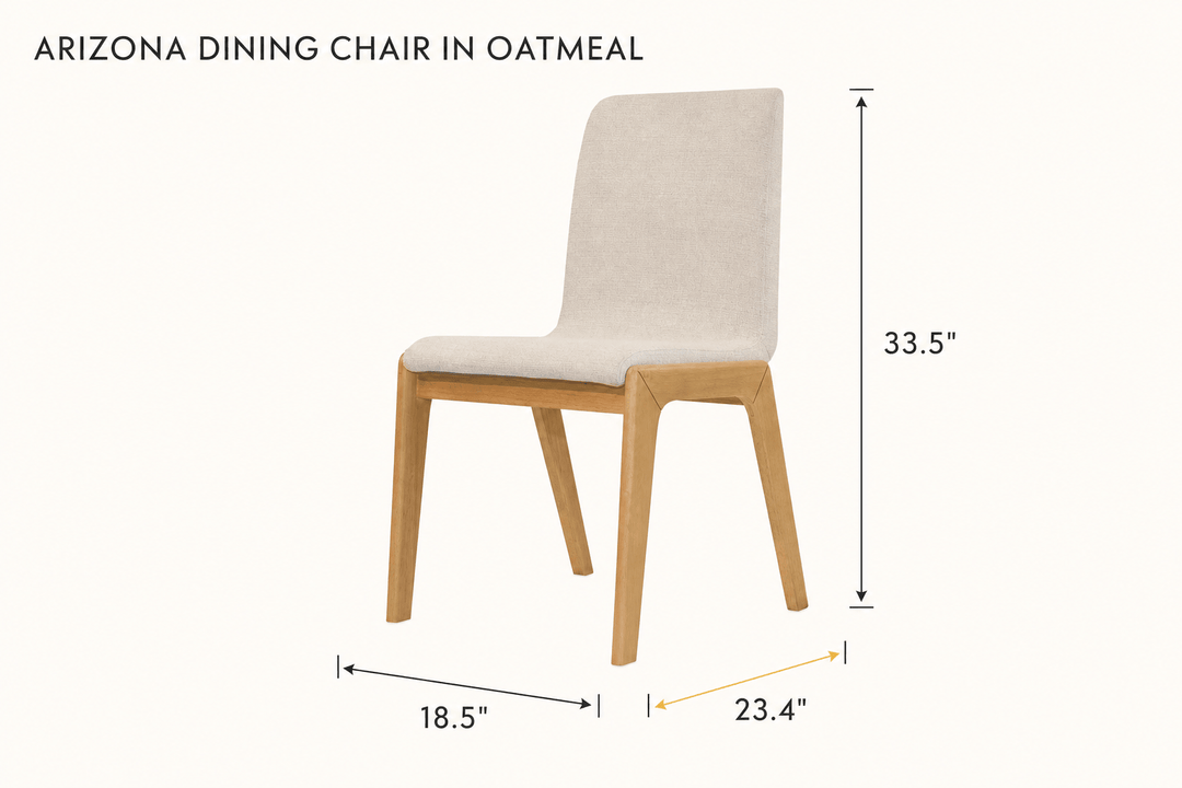 Arizona Dining Chair in Oatmeal dimensions - What&