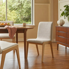Arizona Dining Chair in Oatmeal styled in Portland 1960s Garden Home ranch dining room - Whats New Furniture