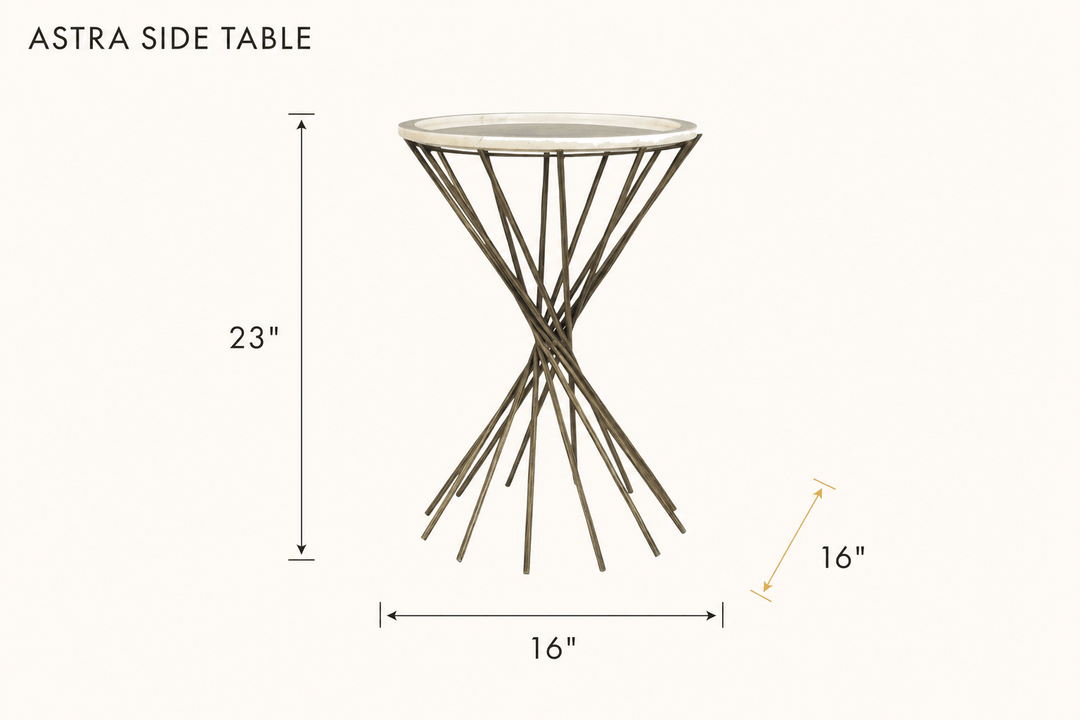 Astra Side Table dimensions - What&