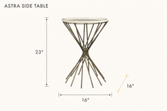 Astra Side Table dimensions - What&