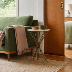 Astra Side Table styled in Portland Sellwood cottage living room - Whats New Furniture