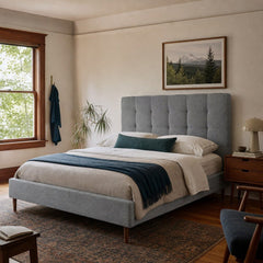 Audrey King Bed in Slate styled in Portland Ladd&