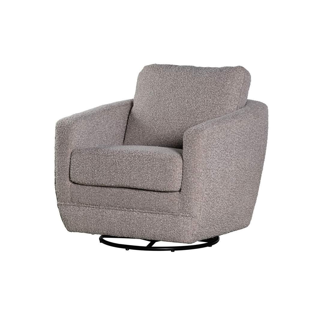 BALTIMO SWIVEL GLIDER - GOLD (VT) in Boucle Greige - Whats New Furniture Portland