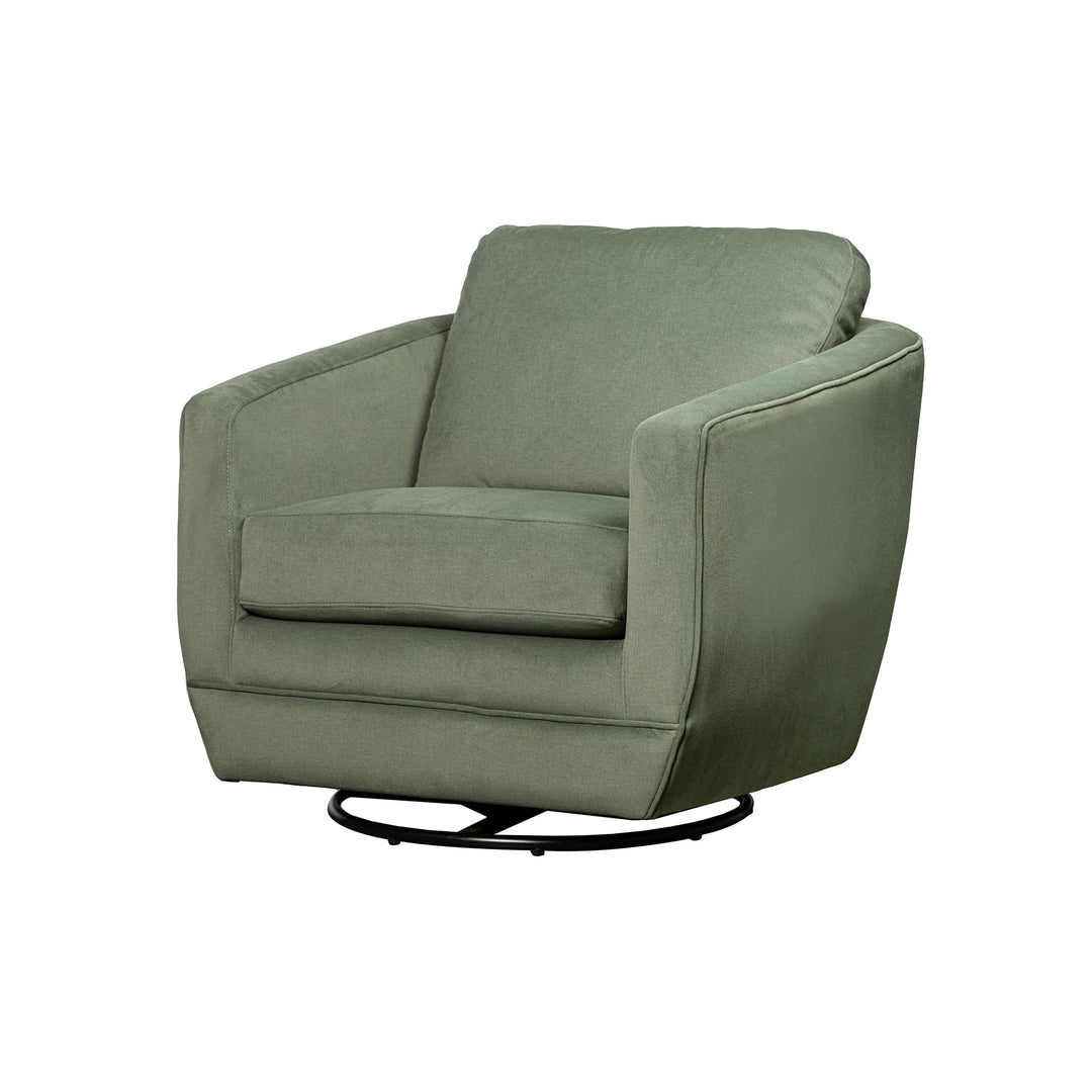 BALTIMO SWIVEL GLIDER - GOLD (VT) in Fern Green - Whats New Furniture Portland