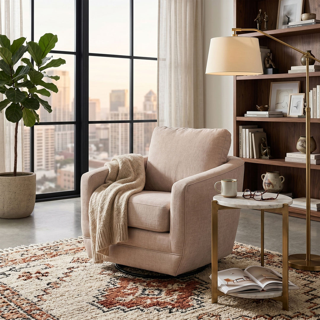 Baltimo Swivel Glider - Pale Rose (Limited Edition) (VT) - Whats New Furniture Portland OR