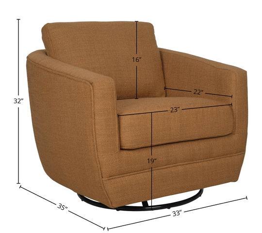 BALTIMO SWIVEL GLIDER - GOLD (VT) - What&
