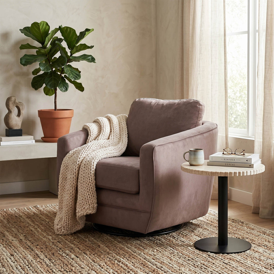 Baltimo Swivel Glider - Ash Brown (VT) - Whats New Furniture Portland OR