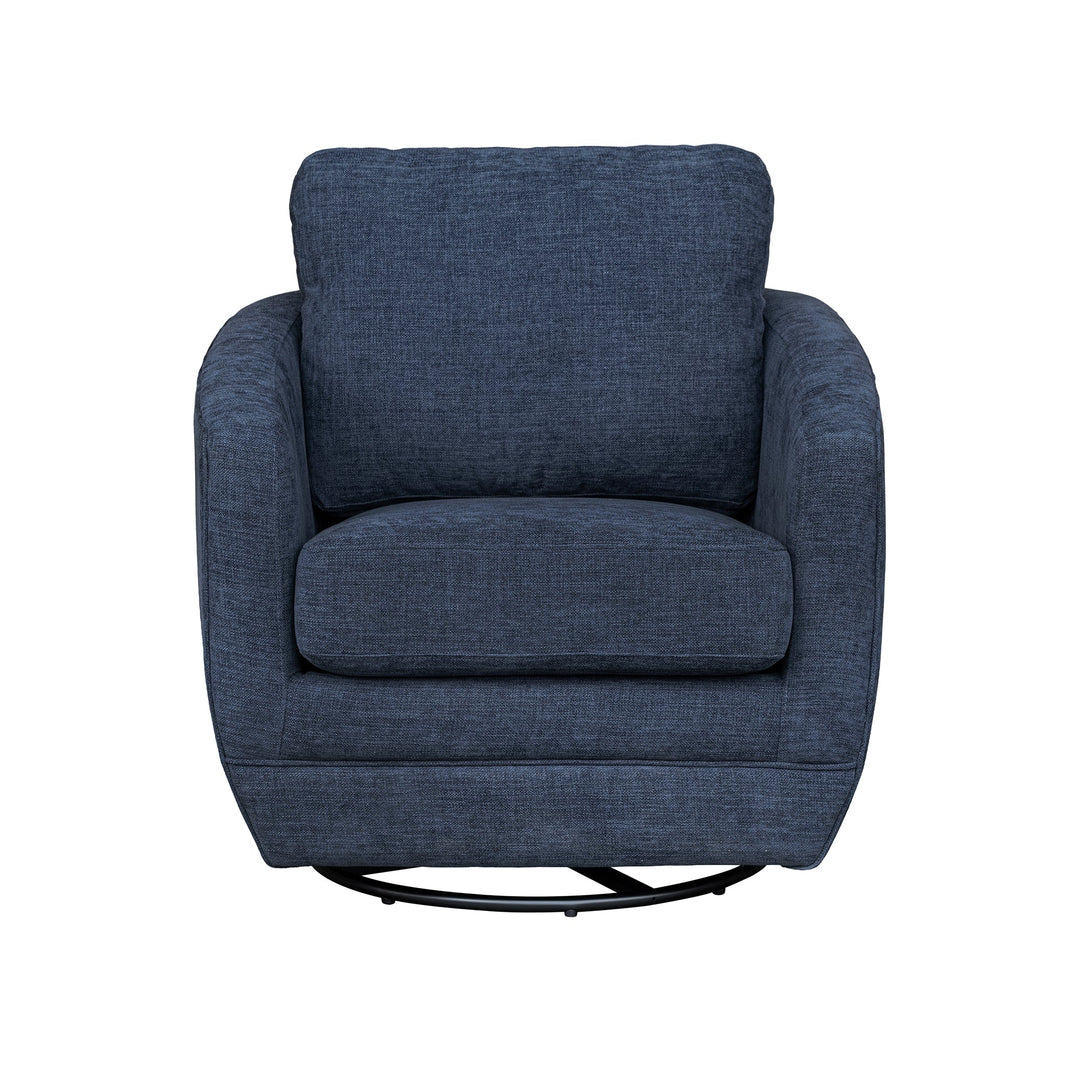 Baltimo Swivel Glider in Midnight Blue - accent chair by LH Imports - Whats New Furniture Portland OR