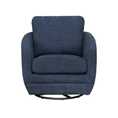 Baltimo Swivel Glider in Midnight Blue - accent chair by LH Imports - Whats New Furniture Portland OR