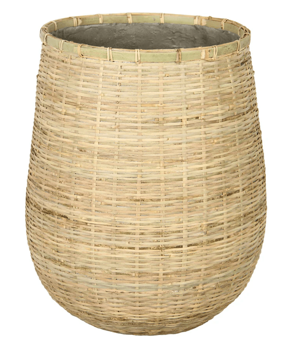 BAMBOO INDOOR BASKET POT - NATURAL - What&