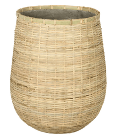 BAMBOO INDOOR BASKET POT - NATURAL - What&