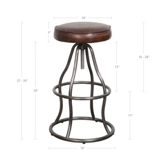 Bowie Stool - Vintage Brown - Whats New Furniture Portland OR