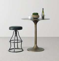 Bowie Adjustable Stool in Black - counter stool by LH Imports - Whats New Furniture Portland OR