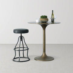 Bowie Adjustable Stool in Black - counter stool by LH Imports - Whats New Furniture Portland OR