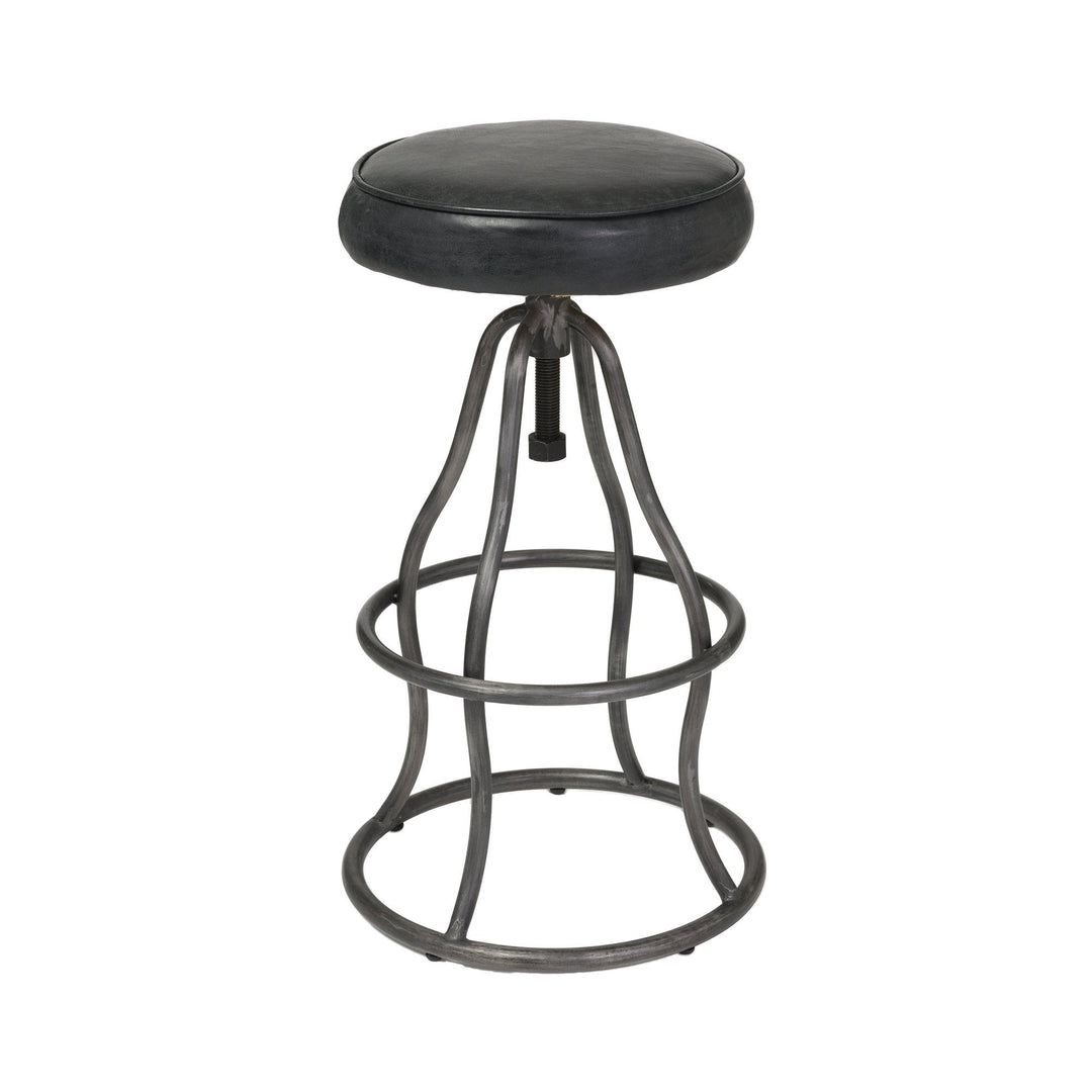 Bowie Adjustable Stool in Black - counter stool by LH Imports - Whats New Furniture Portland OR