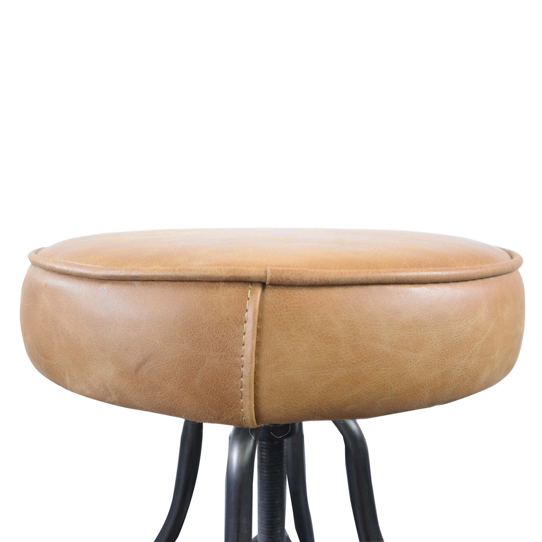 Bowie Adjustable Stool in Cognac - counter stool by LH Imports - Whats New Furniture Portland OR