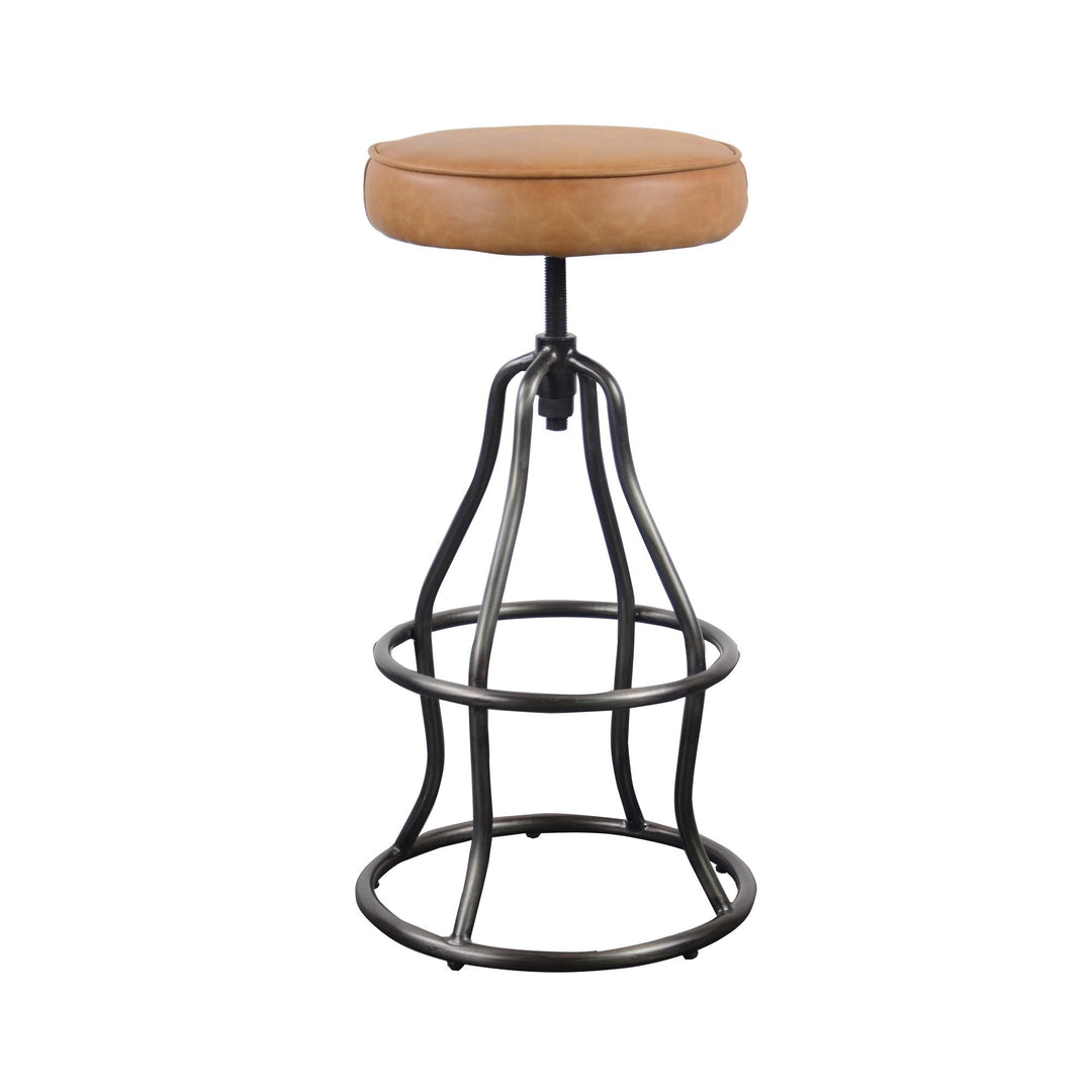 Bowie Adjustable Stool in Cognac - counter stool by LH Imports - Whats New Furniture Portland OR