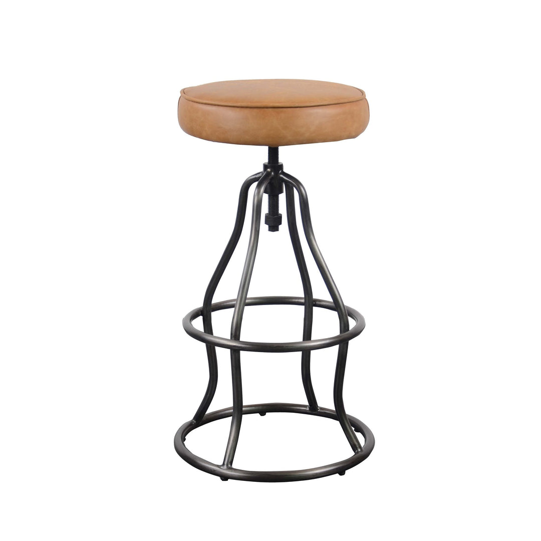 Bowie Adjustable Stool in Cognac - counter stool by LH Imports - Whats New Furniture Portland OR