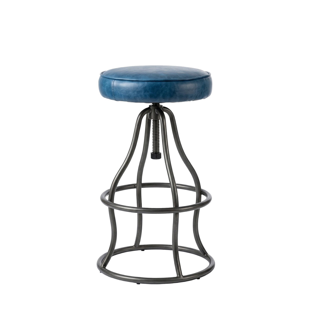 Bowie Adjustable Stool in Deep Blue - counter stool by LH Imports - Whats New Furniture Portland OR