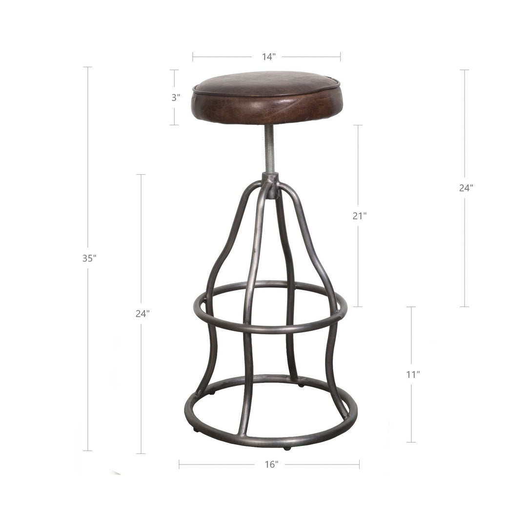Bowie Adjustable Stool - counter stool by LH Imports - Whats New Furniture Portland OR