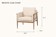 Bronte Club Chair dimensions - What&