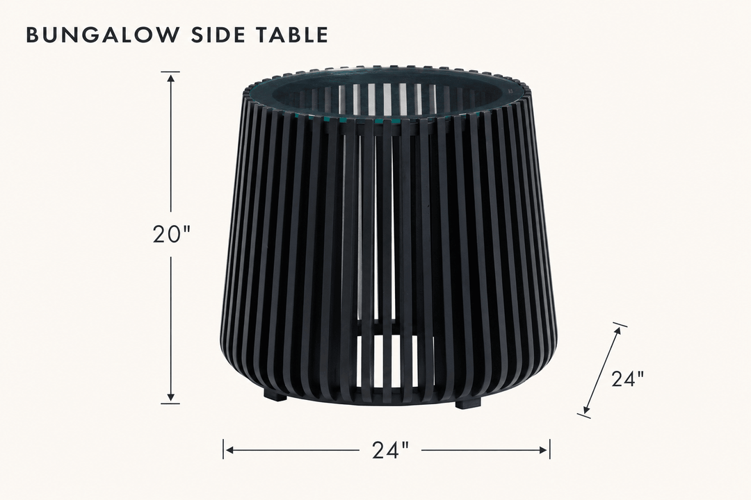 Bungalow Side Table in Black dimensions - What&