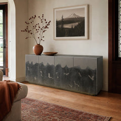 Callisto Sideboard styled in Portland Laurelhurst Tudor cottage living room - Whats New Furniture