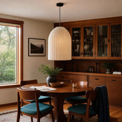 Campana Chandelier Large styled in Portland Mt. Tabor mid-century daylight ranch dining room - Whats New Furniture