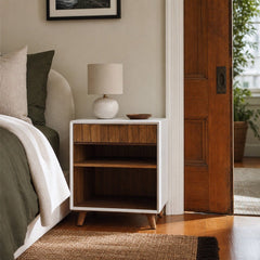 Casablanca Nightstand styled in Portland NW 23rd Victoriwith bay window bedroom - Whats New Furniture