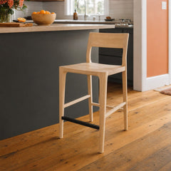 Catania Counter Stool in Natural styled in Portland Montavillcottage kitchen - Whats New Furniture