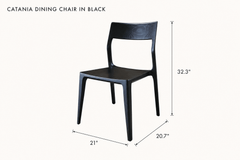 Catania Dining Chair in Black dimensions - What&