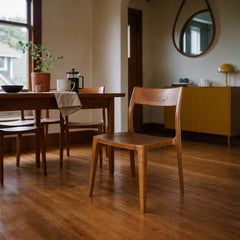 Catania Dining Chair in Warm Brown styled in Portland St. Johns bungalow dining room - Whats New Furniture