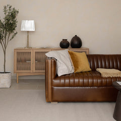 Channel Sofa - Camel Brown - Whats New Furniture Portland OR